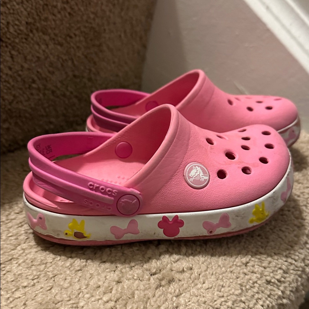 CROCS Pink Minnie Mouse Disney Size 9